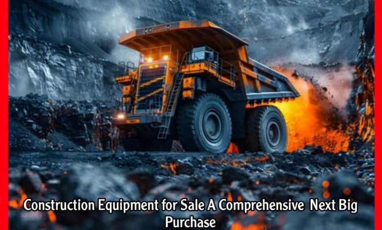 Construction Equipment for Sale A Comprehensive  Next Big Purchase